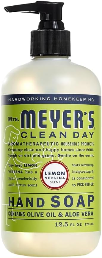 MRS. MEYER’S CLEAN DAY Variedad de aroma a verbena de limón, 1 ambientador de habitación de 8 onzas, 1 jabón líquido para platos de 16 onzas, 1