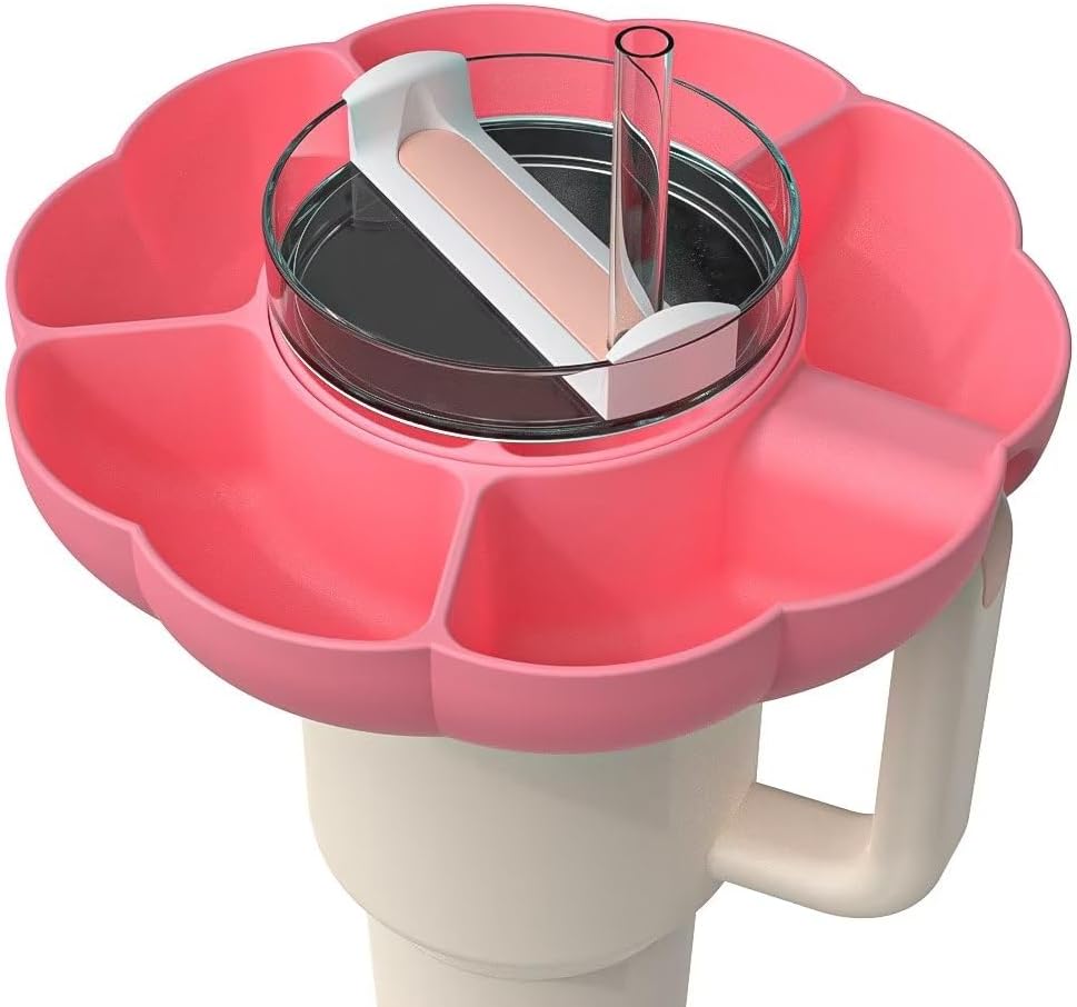 Stanley – Bandeja de aperitivos para vaso Stanley de 40 onzas con asa, accesorios de taza Stanley para Stanley Dupe de 40 onzas, soporte de anillo