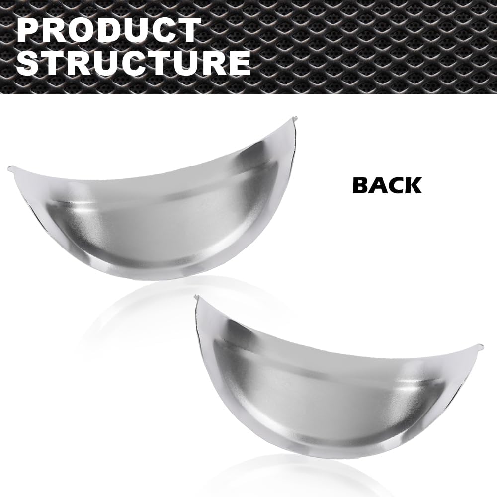 Par de viseras para faros delanteros, 7 pulgadas, protectores cromados resistentes, tapacubos personalizados para coche