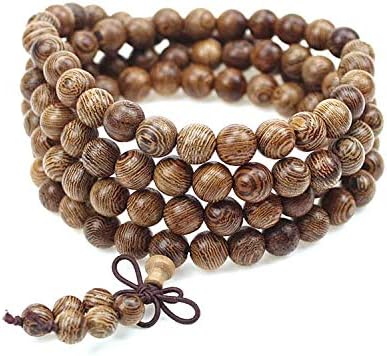 300 cuentas de madera africanas de color marrón oscuro, cuentas redondas naturales de madera para manualidades para pulseras y suministros de