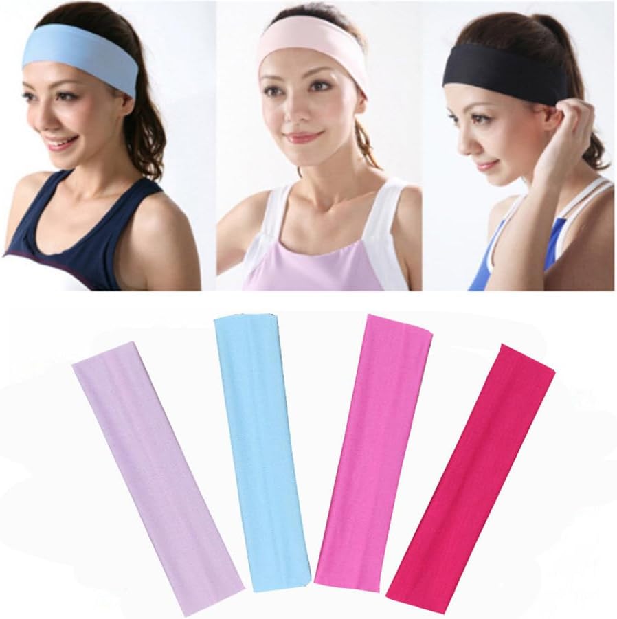 Diademas para mujer, de pelo corto, antideslizantes, elásticas, para el sudor, bandas para el cabello, de tela suave, para entrenamiento, yoga,