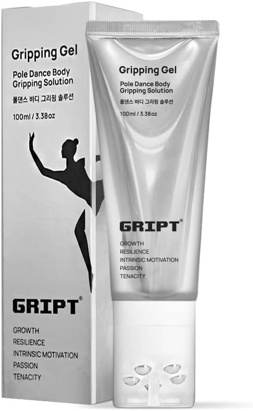 GRIPT Tiza líquida transparente para barra de baile, menos desorden profesional, agarre de mano, 3.5 onzas líquidas, para baile de poste, aéreo,