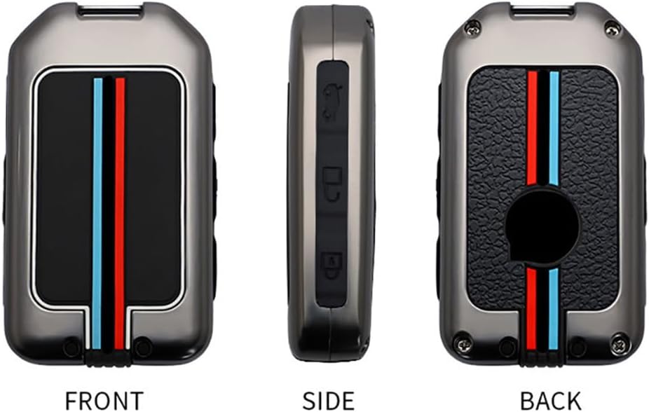 ontto Funda de metal para llavero Volvo Smart Remote sin llave, protector de llave de coche, anticaída, antiarañazos, para XC90, XC60, XC40, S60,