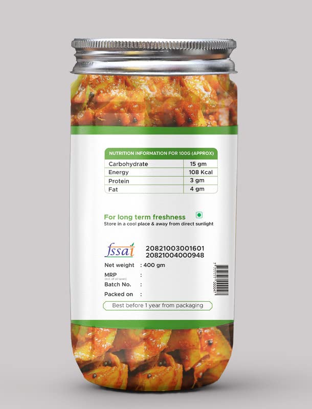 Mother Special Mango Pickle Mango Fresco CaseroAam Ka Aachar (400G) – Receta de la madre  Pepinillo orgánico del norte de la India  Pepinillo de
