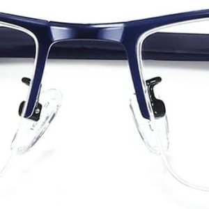 Business – Lentes de lectura para hombre, con bloqueo de luz azul, medio marco, para computadora, anteojos rectangulares para mujer Business – Lentes de lectura para hombre, con bloqueo de luz azul, medio marco, para computadora, anteojos rectangulares para mujer