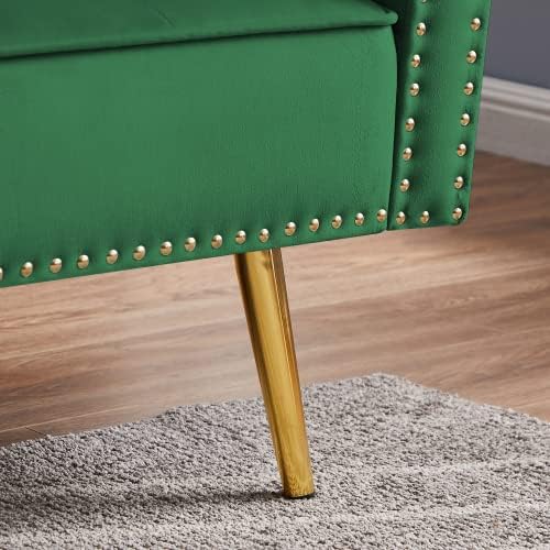 Sofá cama convertible de tela de lino de terciopelo de 76 pulgadas, sofá futón de espuma viscoelástica, sofá cama moderno con respaldo ajustable y 2