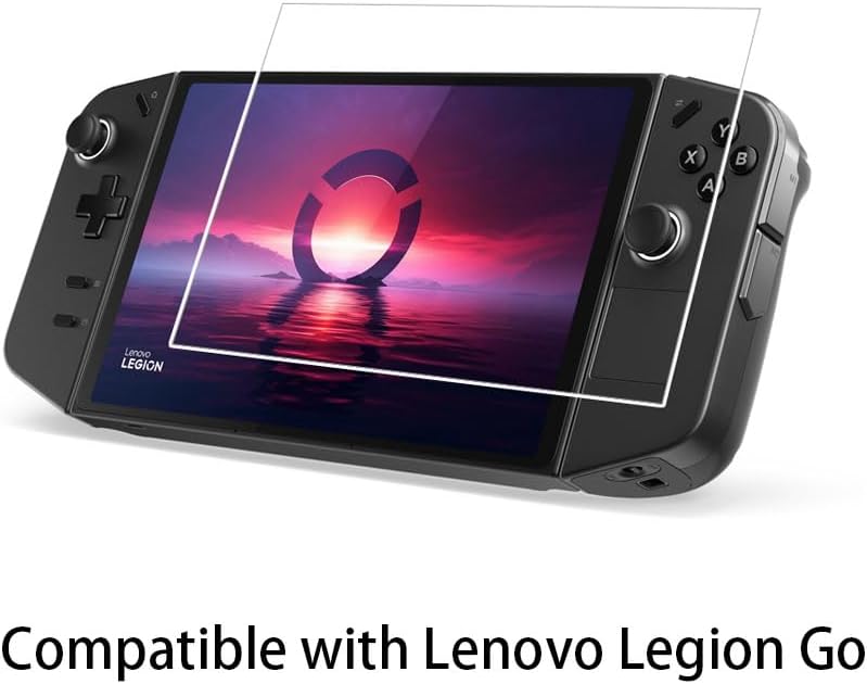 Walieoka – Protector de pantalla compatible con Lenovo Legion Go, película protectora de vidrio templado de dureza 9H, resistente a los arañazos,