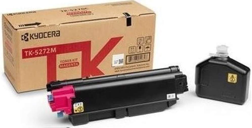 KYOCERA Kit de tóner magenta modelo TK-5272M 1T02TVBUS0 para uso impresoras multifuncionales ECOSYS M6235cidn, M6630cidn, M6635cidn y P6230cdn A4