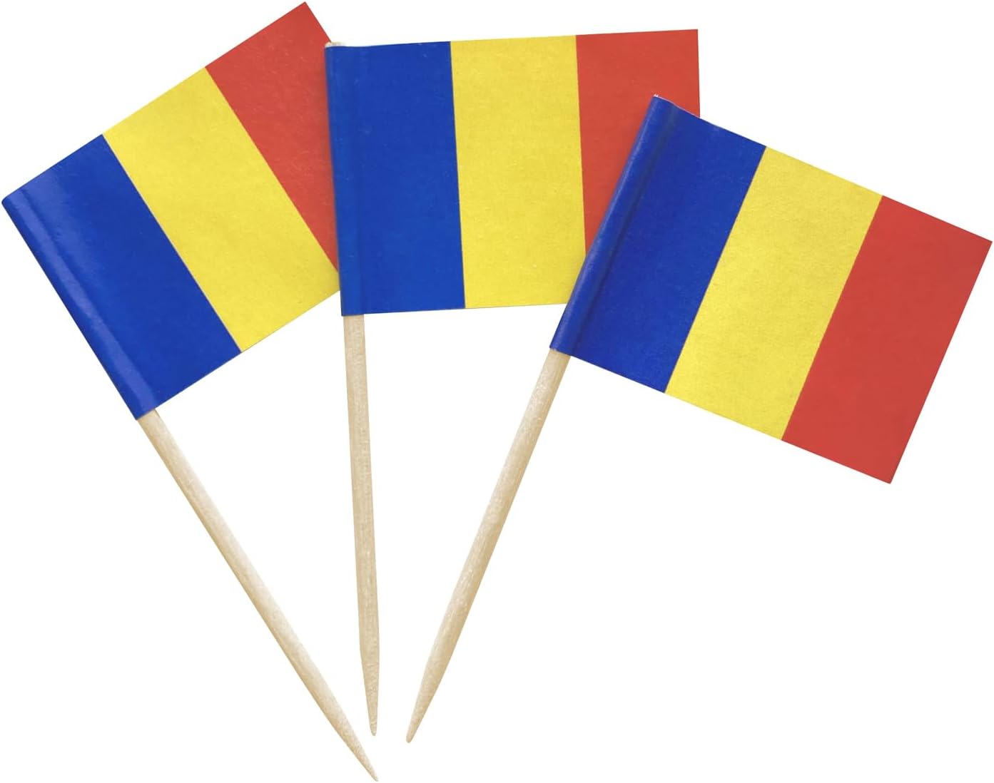 100 piezas de bandera rumana palillos de dientes rumanos banderas selecciones de cóctel