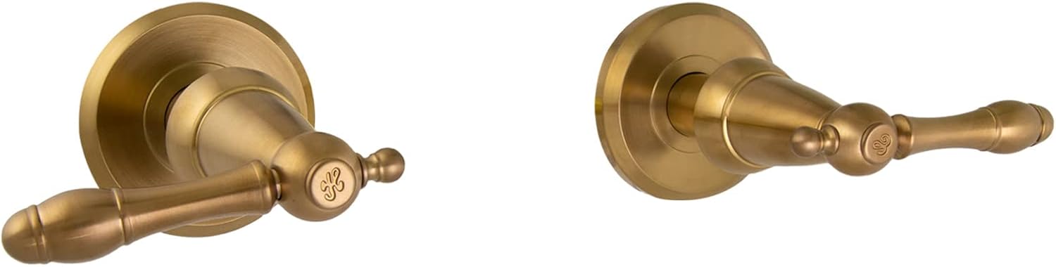 Design House 595728 Oakmont – Molde para bañera y ducha con cabezal de ducha de una sola función, grifo de 2 manijas y válvula, oro cepillado