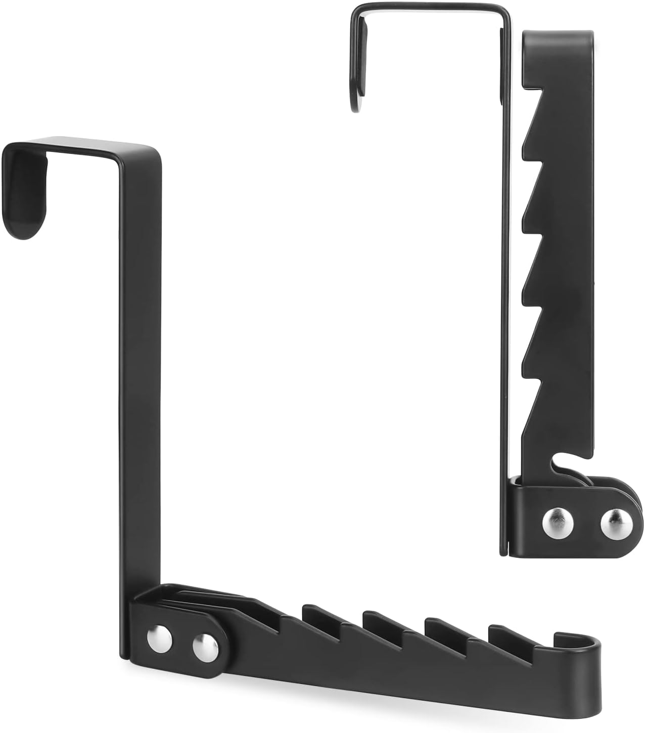 FYY Ganchos para colgar sobre la puerta, 1 paquete plegable plegable sobre la puerta, estante organizador para ahorrar espacio, colgador de
