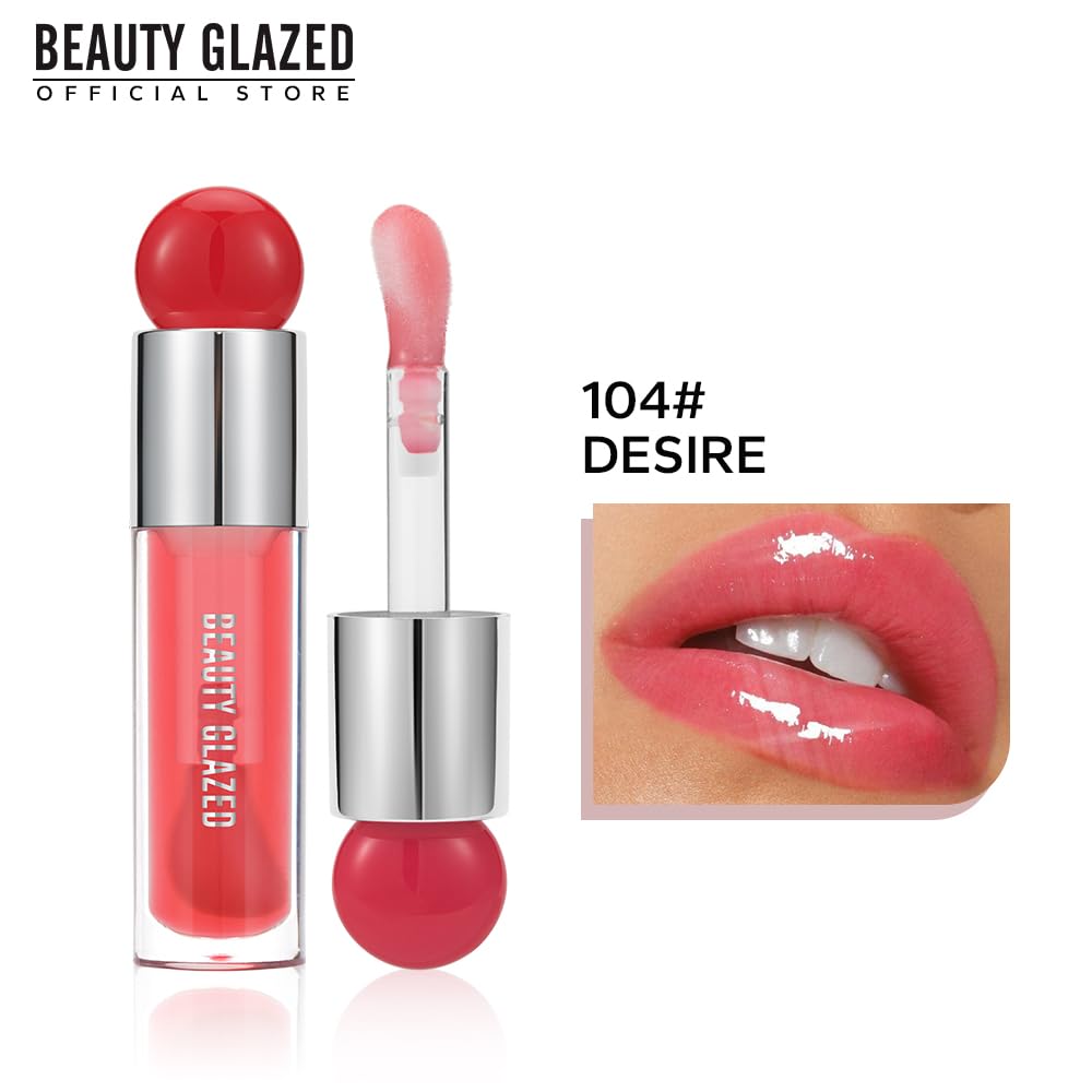 Beauty Glazed Variedad de colores – Aceite labial ultra hidratante y nutritivo no pegajoso, acabado brillante suave, aceite de brillo labial de
