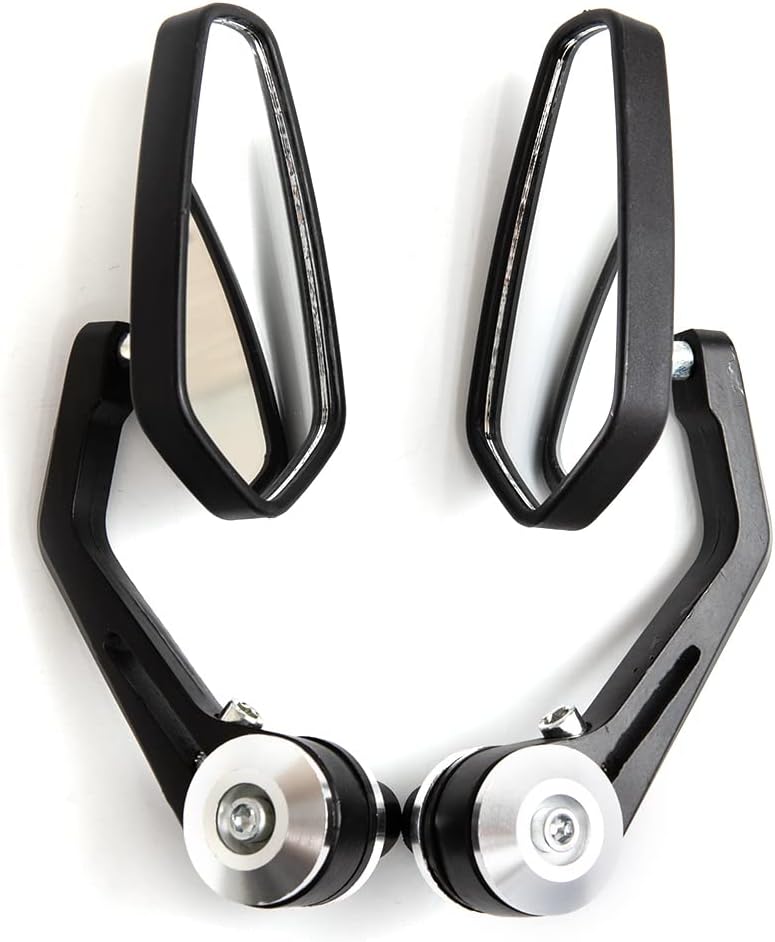 Espejos traseros de extremo de barra de 78 de pulgada de 0.866 in, accesorios de motocicleta, scooters, retrovisor, retrovisor, espejos