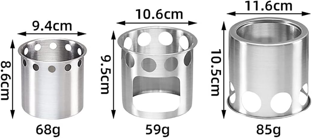 Juego de utensilios de cocina portátiles con estufa, juego de cocina de acero inoxidable, ligero, olla de cocina de supervivencia, kit de cocina