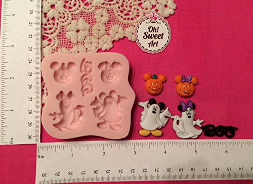 Molde de silicona de Mickey Minnie Mouse, Disney (segunda imagen de medidassin devoluciones). Oh! Sweet Art