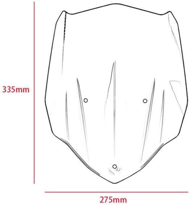 Motorcycle Windshield Smoke Color and Black Color Windscreens Wind Deflector Screen Compatible with MT03 MT 03 2016 with Mounting Bracket Windshield