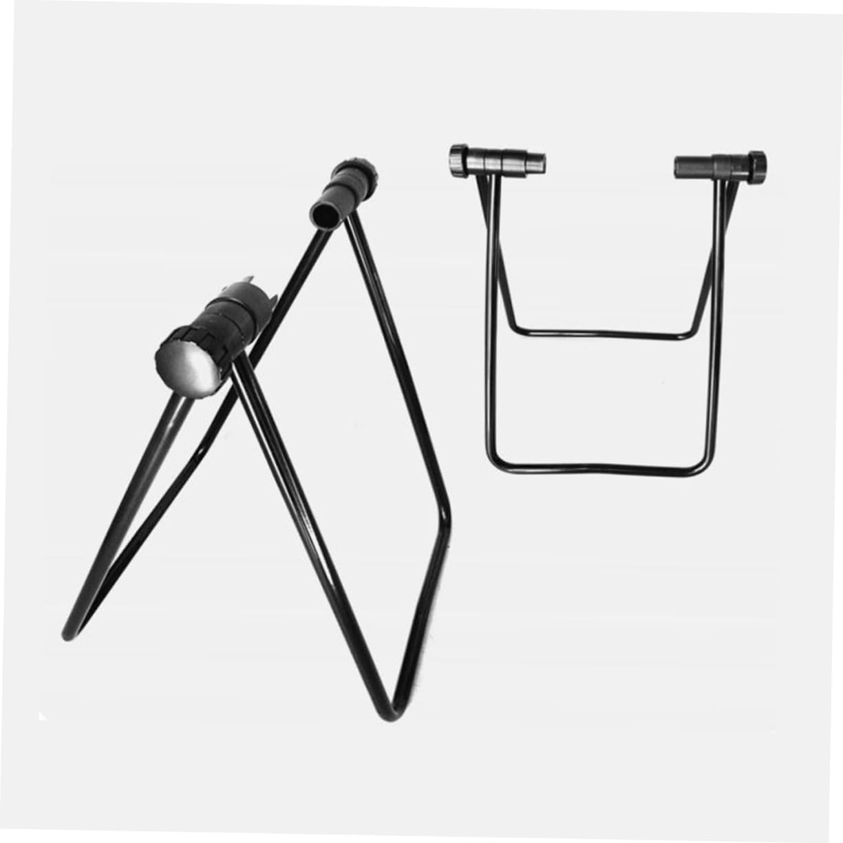 Kisangel Soporte de bicicleta de piso plegable para bicicleta vertical, soporte triangular para bicicleta de carretera, soporte para reparación de