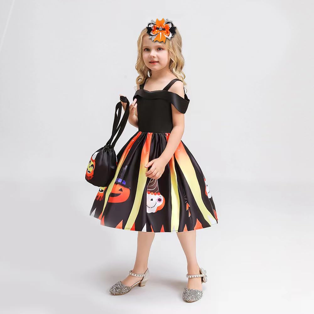 Juego de diademas con lazos para bebé, accesorios de moda multicolor para recién nacidos, niños y niñas (paquete de 4 Halloween)