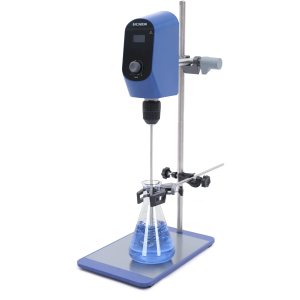 Agitador eléctrico de 20 L con barra de agitación y soporte, 10000 mPas, mezclador digital de agitador de arriba para laboratorio Agitador eléctrico de 20 L con barra de agitación y soporte, 10000 mPas, mezclador digital de agitador de arriba para laboratorio