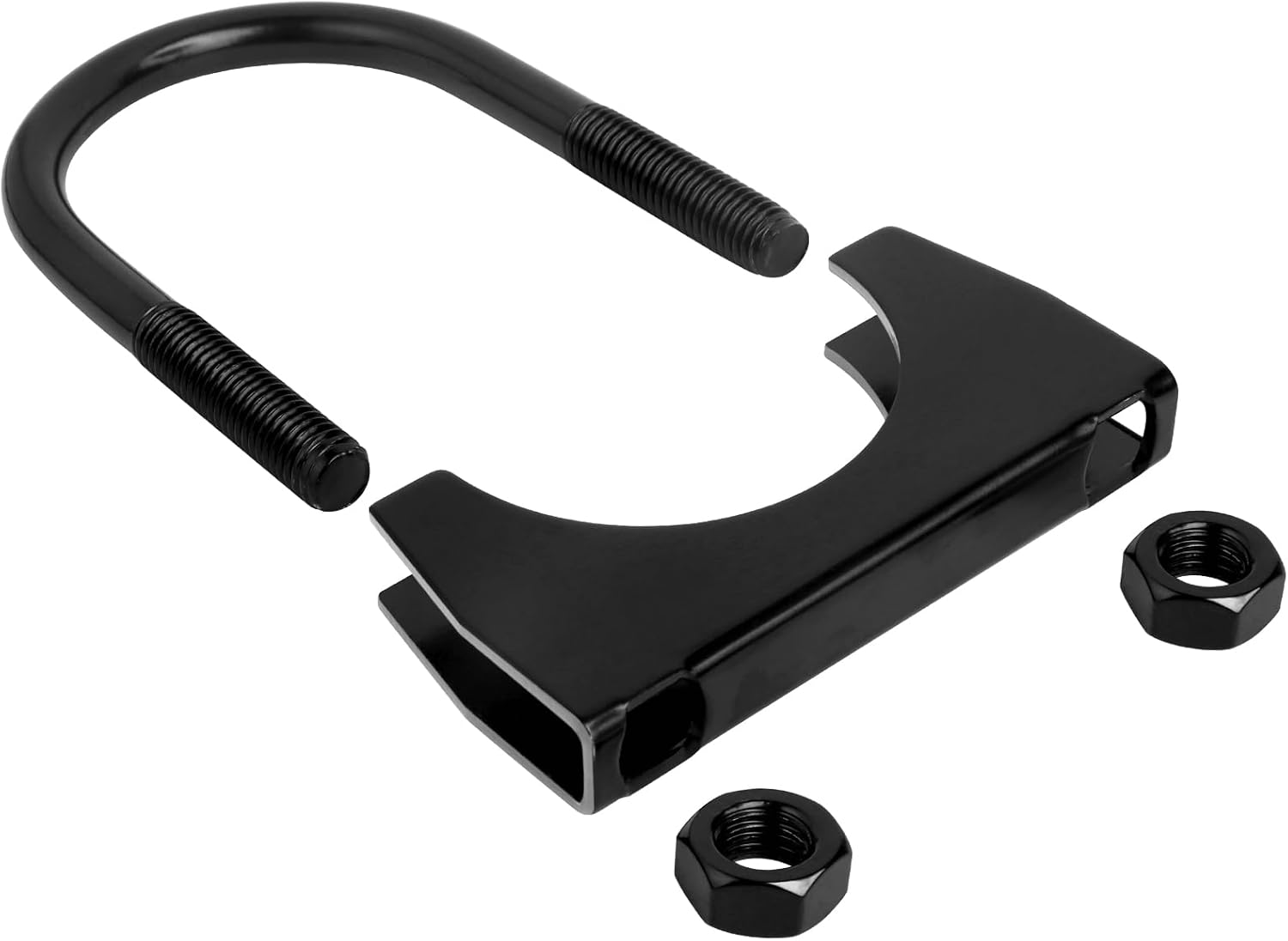 Abrazadera en U de escape resistente de 2 pulgadas con brida de sillín para tubo de cola de escape, silenciador de acero inoxidable de 2 pulgadas,