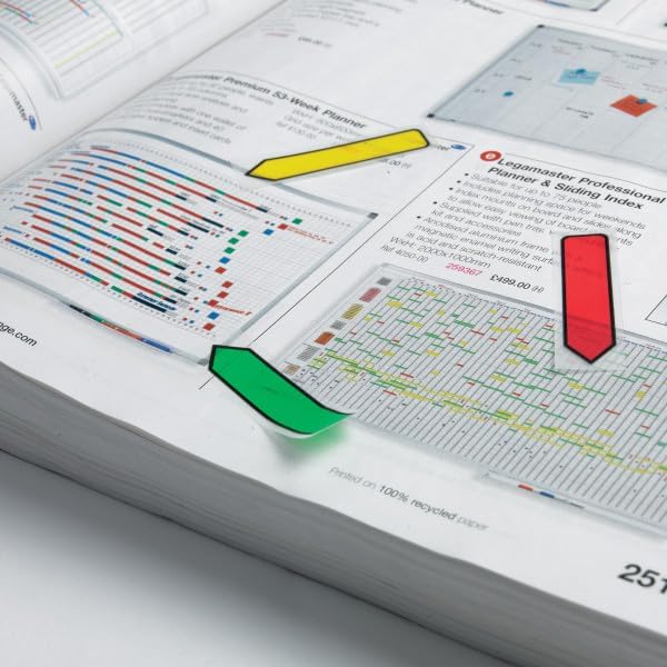 Post-it Index Arrows – Dispensador transparente de 5 colores, 20 colores, 0.472 in