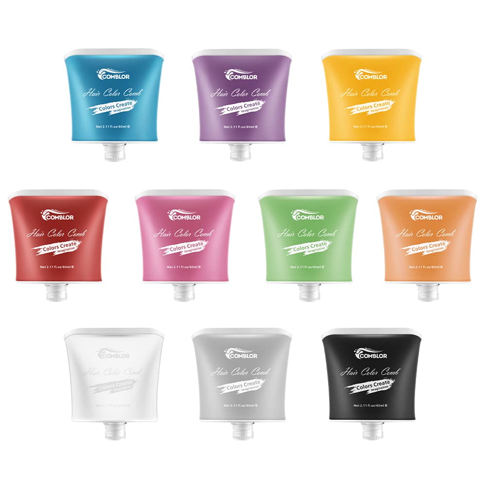 Tinte temporal para el cabello para niños, tinte gris de Comblor para el cabello, cera de color gris lavable para niñas, niños, adolescentes y