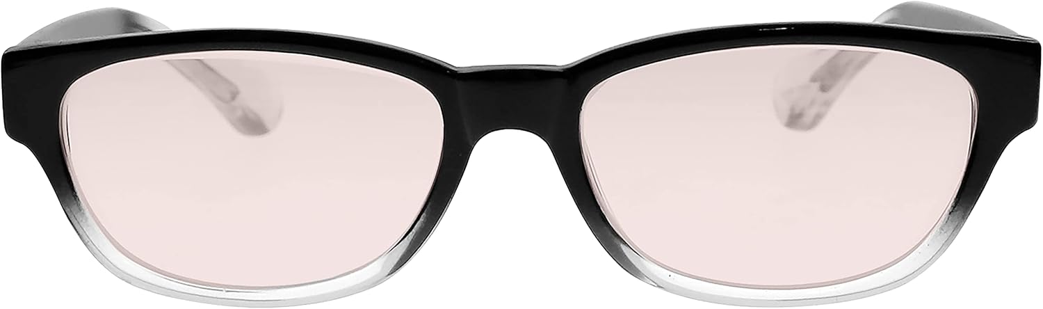 Gafas de lectura de cristal rosa lentes de cristal real en elegante marco de acetato disponible en aumento de lectura +0,25 a +3,00