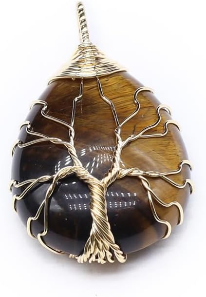 4 colgantes de piedra natural con forma de gota de agua al azar, cristal curativo, ágata de árbol de la vida, dijes para hacer joyas, collares,
