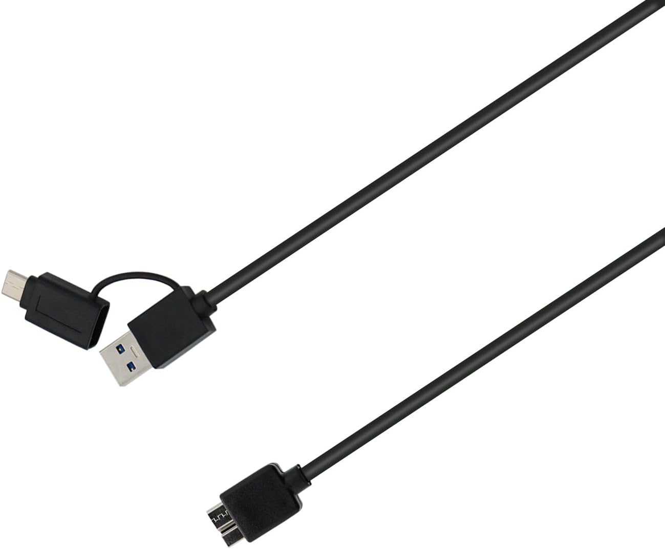 PDEEY Cable de disco duro, cable micro B a USB CUSB 3.0, transferencia de datos de 5 Gbps, 1.5 pies