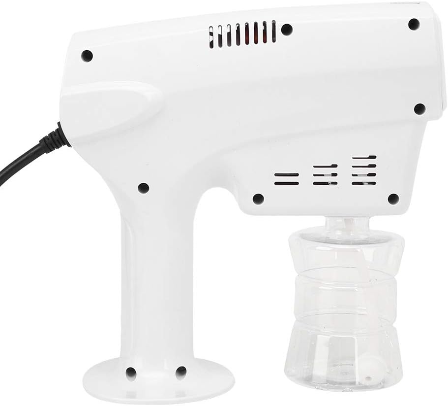 Pulverizador eléctrico, pistola pulverizadora eléctrica, nano atomizador recargable de mano, nano rociador ajustable, luz azul, 1200 W, 10.1 fl oz,