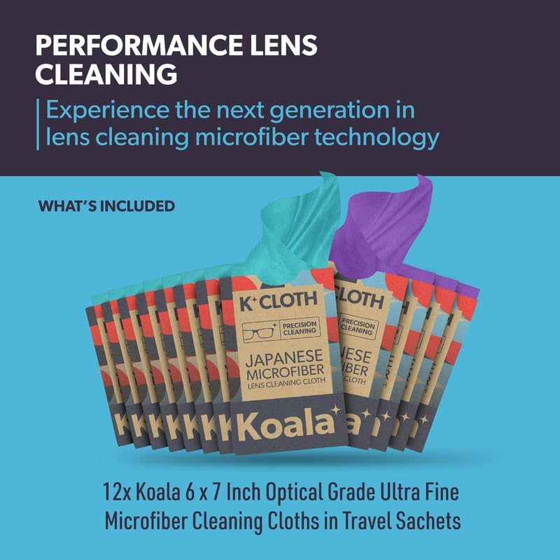 Koala – Paño de limpieza de lentes  Microfibra japonesa  Paños de limpieza de lentes  Limpiador de lentes de gafas  Limpiadores de tela para lentes