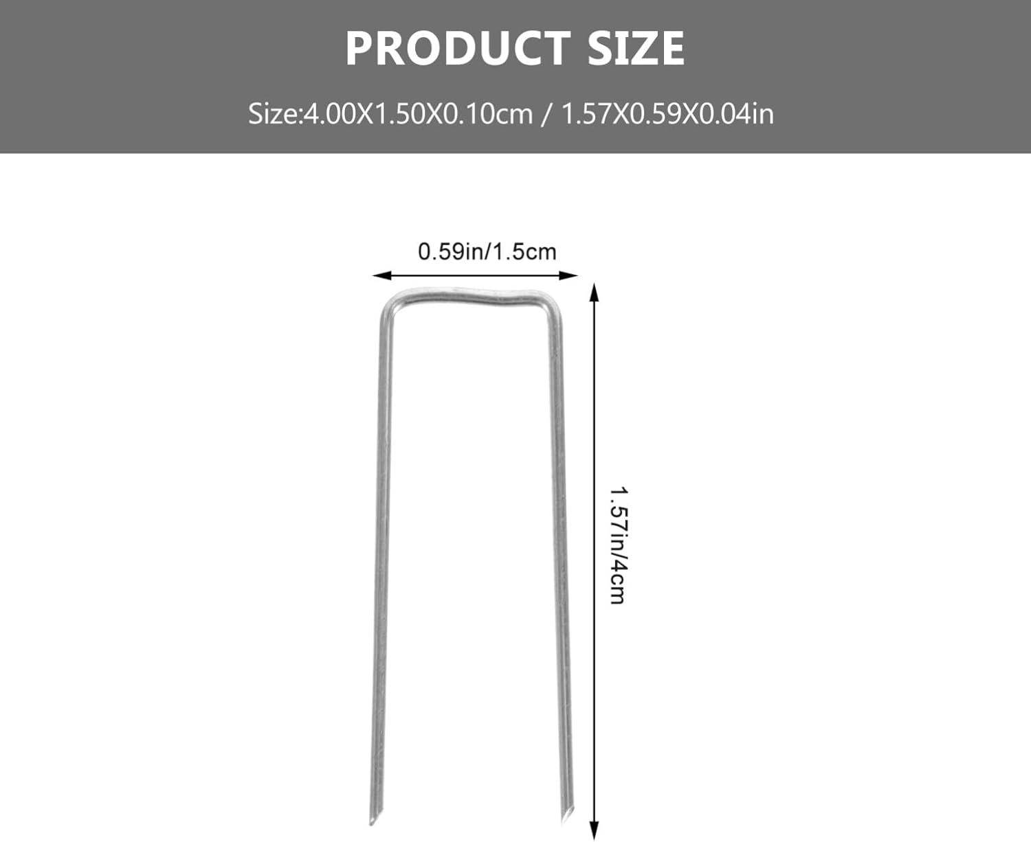 TEHAUX 100 alfileres verdes, 1.6 in, alfileres de jardinería de metal floral en U para palillos de flores, coronas de paja, proyectos de manualidades