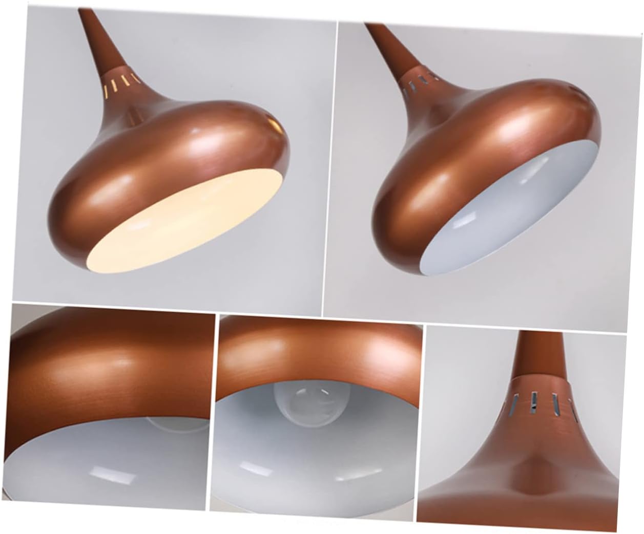 Uonlytech Bombillas LED vintage, pantalla de cúpula, bombilla colgante de granja, luz negra, lámpara colgante retro, lámpara colgante, pantalla LED,