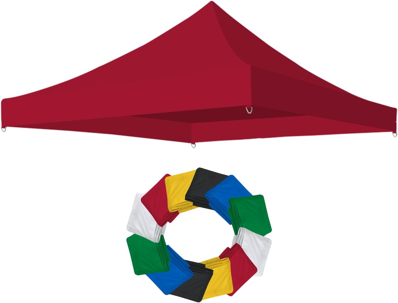 Toldo de repuesto de 13 x 13 pies para tienda de campaña desplegable, protección UV, impermeable y resistente al viento, para jardín al aire libre,