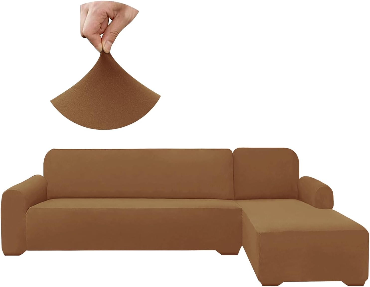 HDCAXKJ Fundas de sofá modulares elásticas resistentes al agua, fundas universales en forma de L de 2 piezas gruesas en forma de L, juego de fundas