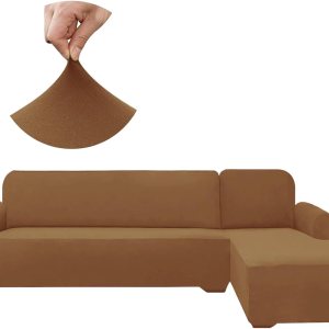 HDCAXKJ Fundas de sofá modulares elásticas resistentes al agua, fundas universales en forma de L de 2 piezas gruesas en forma de L, juego de fundas HDCAXKJ Fundas de sofá modulares elásticas resistentes al agua, fundas universales en forma de L de 2 piezas gruesas en forma de L, juego de fundas