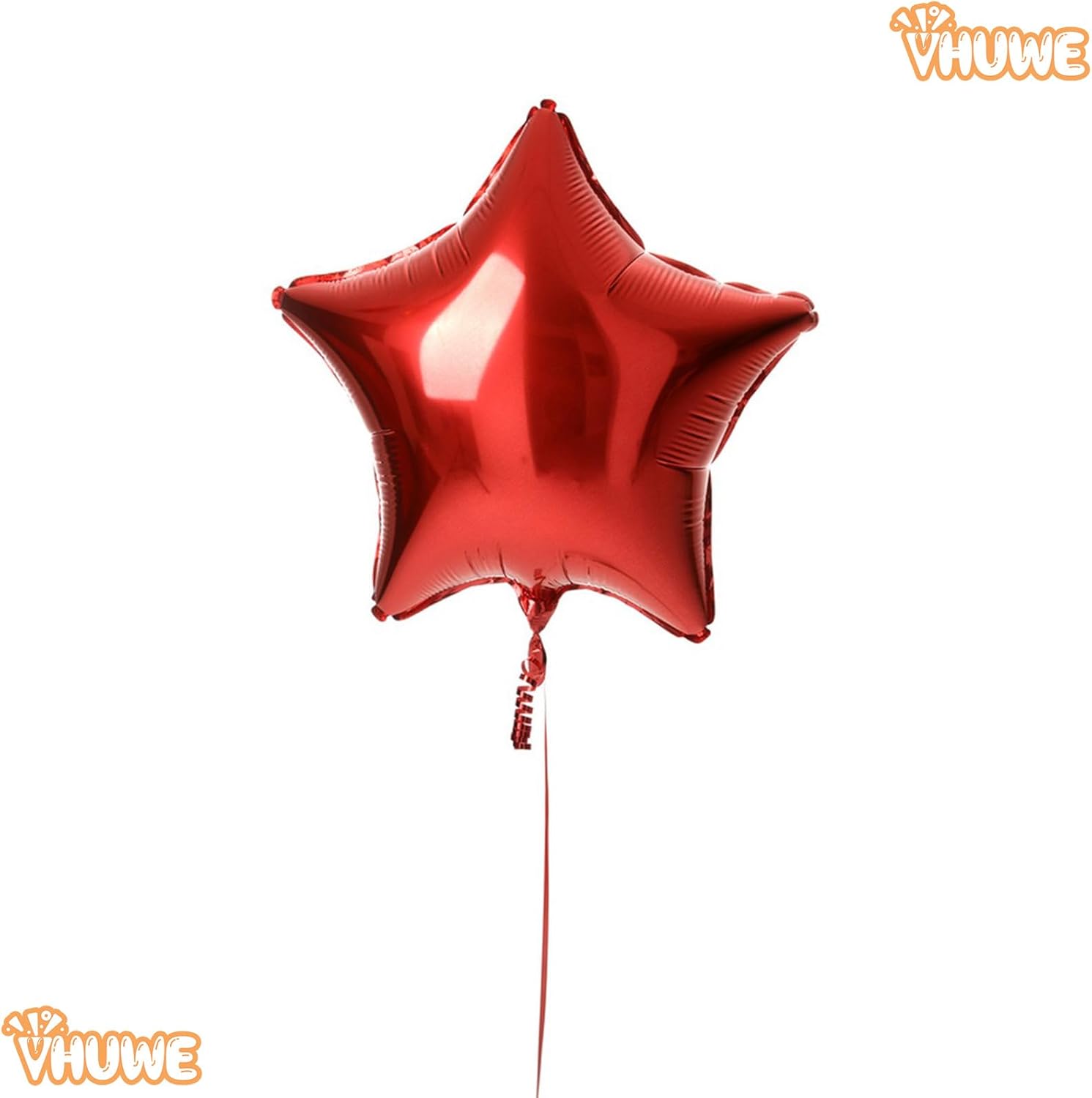 Globos de estrella roja de 18 pulgadas, 10 globos metálicos de aluminio de helio con forma de estrella roja para decoración de fiesta de cumpleaños,