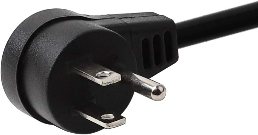 Cable adaptador de enchufe de ángulo recto (ángulo abajo) de 15 amperios a 20 amperios, con certificación UL, 14 AWG (1 pie), NEMA 5-15P a 5-1520R