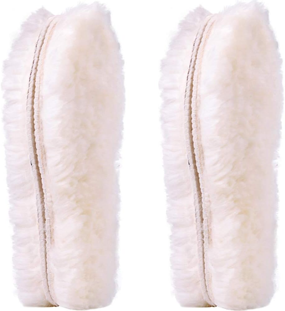 Ailaka Plantillas de piel de oveja para mujer, plantillas de lana gruesa y cálida, repuesto de forro polar esponjoso para zapatos, botas y pantuflas