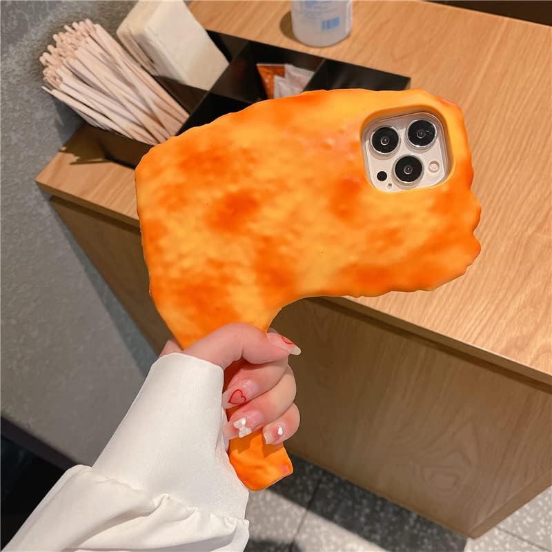 Funda de silicona ultra gruesa y suave para Apple 3D de dibujos animados lindos niños y niñas (para iPhone 11, pierna de pollo grande)