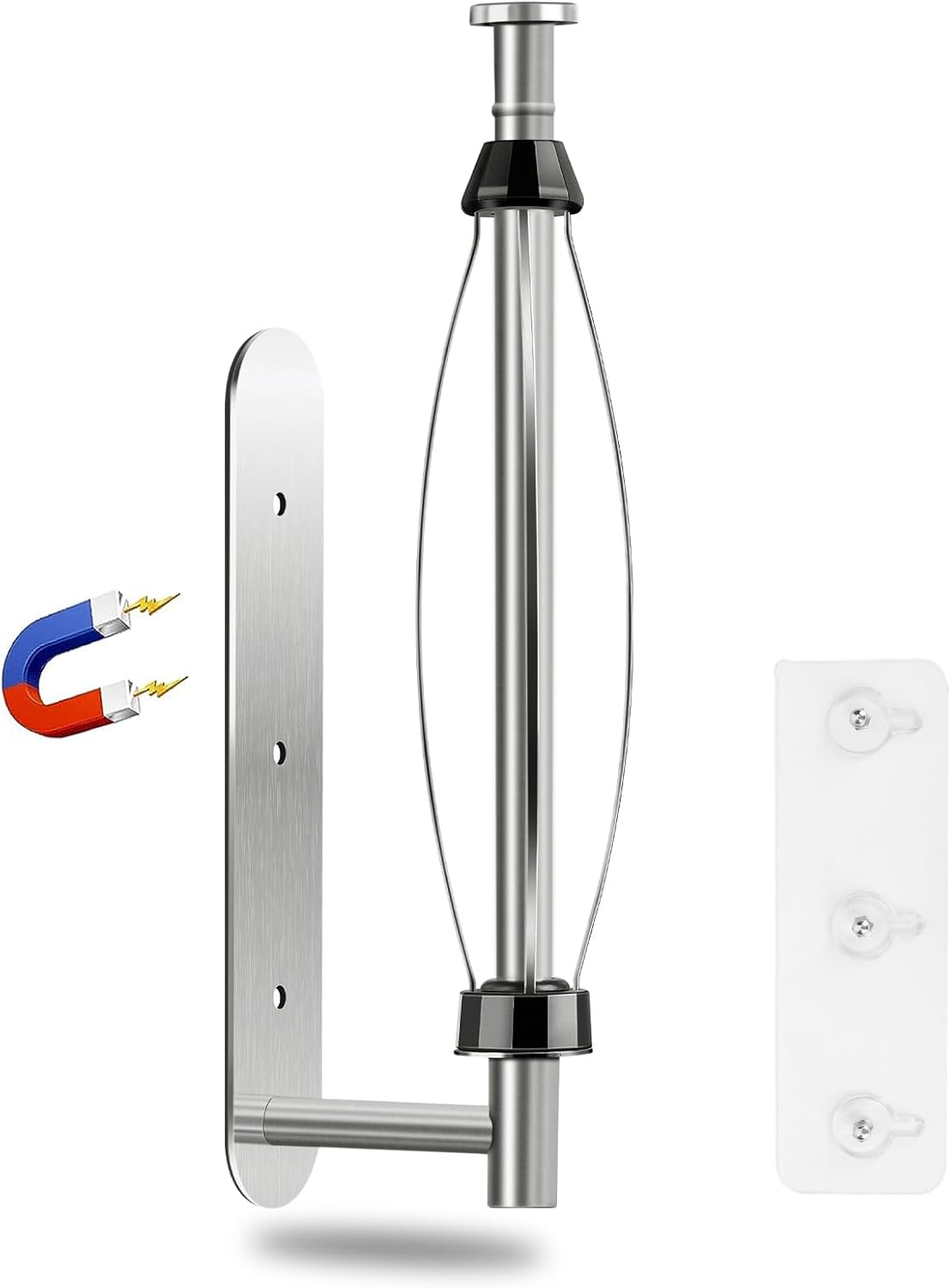 KIHOGEM Soporte magnético para toallas de papel, operable con una mano, soporte de pared con fuerte respaldo magnético y autoadhesivo para cocina,