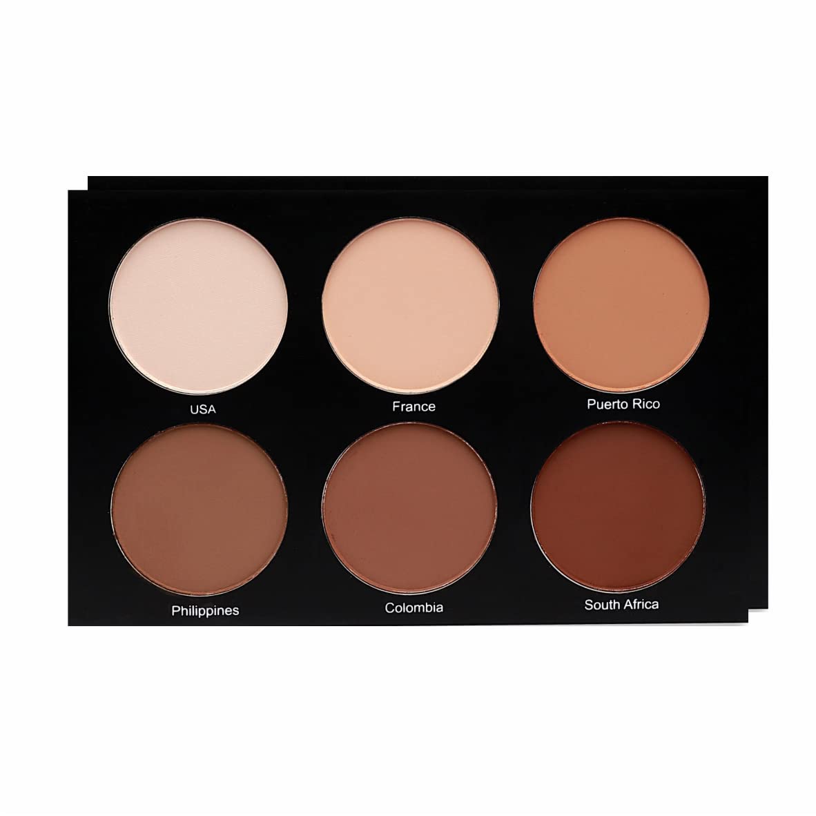 MUBA COSMETICS “Universal” Kit de maquillaje facial de paleta de contorno  Polvo de contorno, paleta facial  Kit de contorno con 6 tonos diferentes