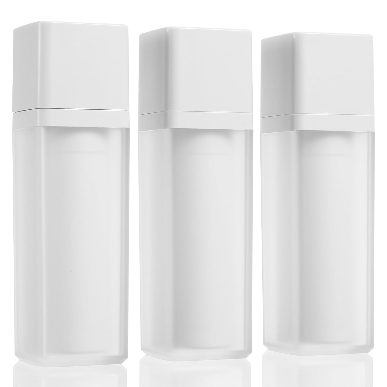 CALLARON Botella cosmética de la bomba de la crema 3pcs botellas de la loción del viaje botellas plásticas de la loción botellas vacías del