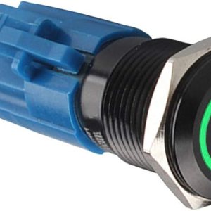 Conexión a corriente con interruptor a botón con luz LED E Support de metal con forma ojo de ángel para autos de 16mm 12V 3A, Verde Conexión a corriente con interruptor a botón con luz LED E Support de metal con forma ojo de ángel para autos de 16mm 12V 3A, Verde