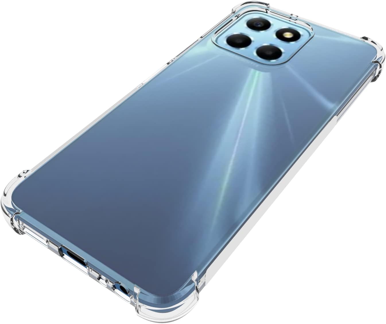 Funda para Honor X6  X6s  Honor X8 5G Transparente TPU Cuatro Esquinas Funda Protectora Transparente Suave