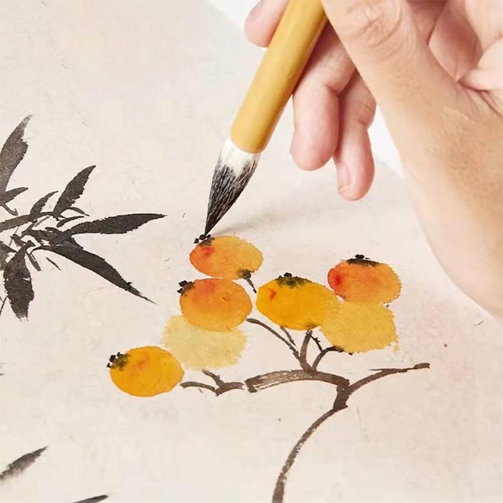 Juego de pinceles de caligrafía china, pinceles de acuarela premium con soporte de bambú enrollable, ideal para Kanji, Sumi japonés, pintura,