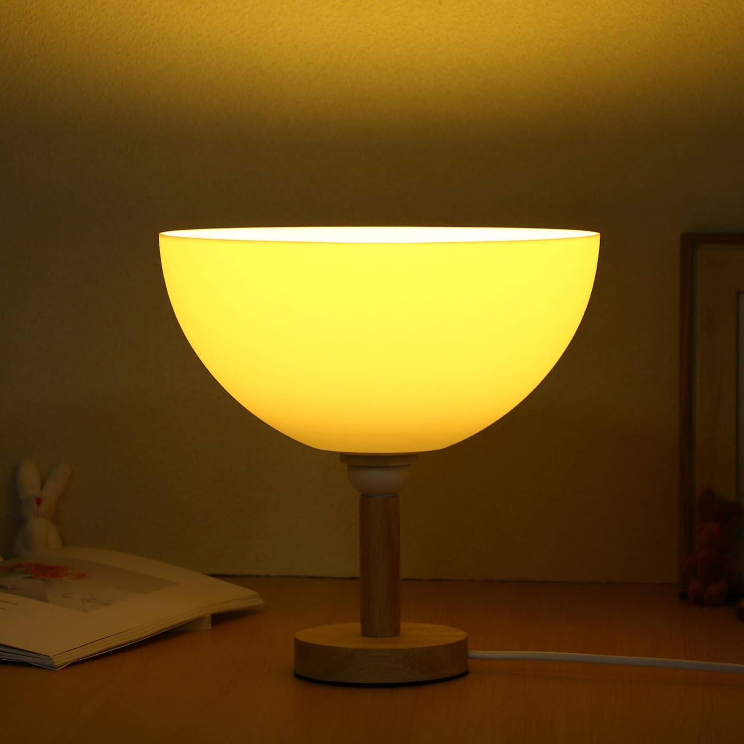 4 piezas de pantalla de lámpara de luz blanca para lámpara de mesa, pantalla de lámpara de cristal, pantalla con forma de tazón, pantalla de lámpara