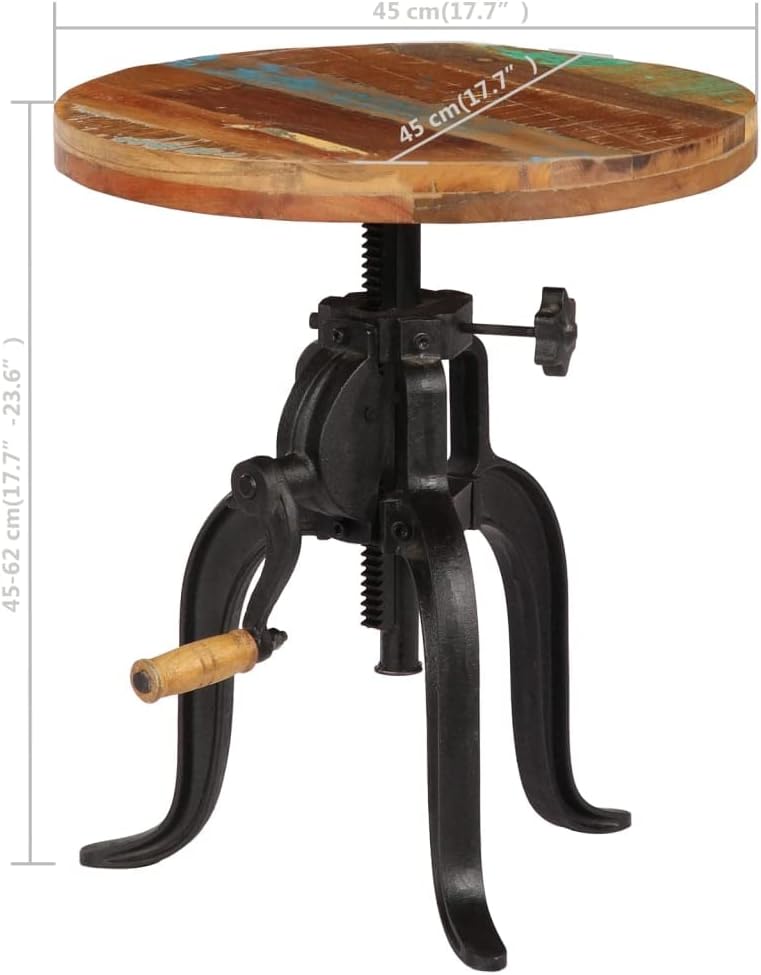 APOSSS Mesa auxiliar, mesa auxiliar para sala de estar, mesa auxiliar, mesita de noche, mesa auxiliar de 17.7 pulgadas x (17.7 a 24.4 pulgadas),