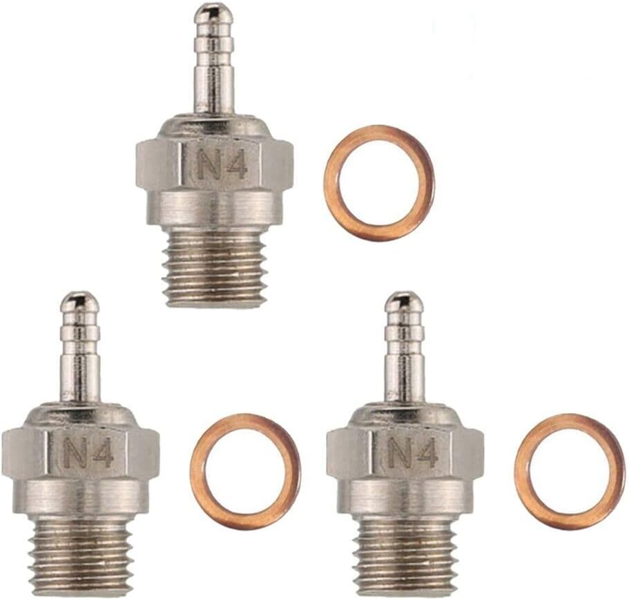 N3N4 Nueva bujía de encendido caliente para camión Traxxas RC Nitro Motores Car Truck (3 piezas N4 Sparks)
