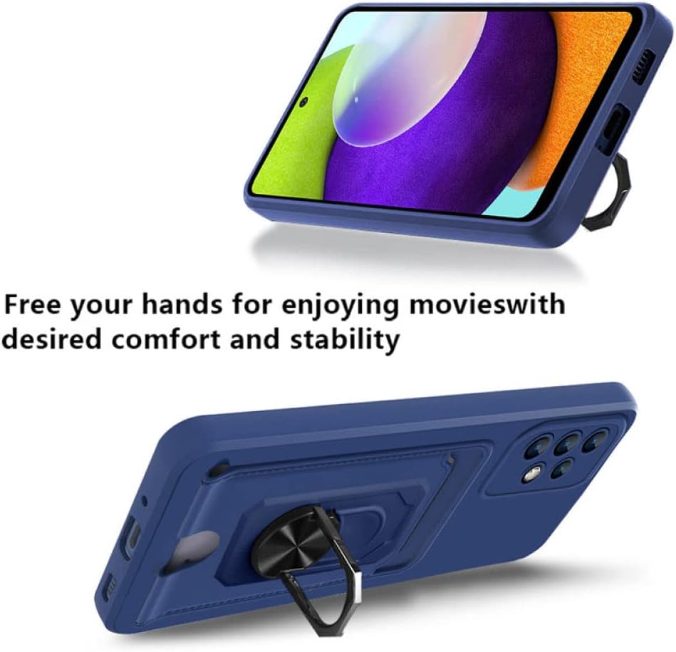 Funda con soporte para tarjeta para Samsung S23 S22 Ultra S21 A52 A72 A32 4G A50 A22 Lanyard Funda suave, T6, para Samsung S23Ultra